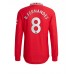 Billige Manchester United Bruno Fernandes #8 Hjemmetrøye 2022-23 Langermet